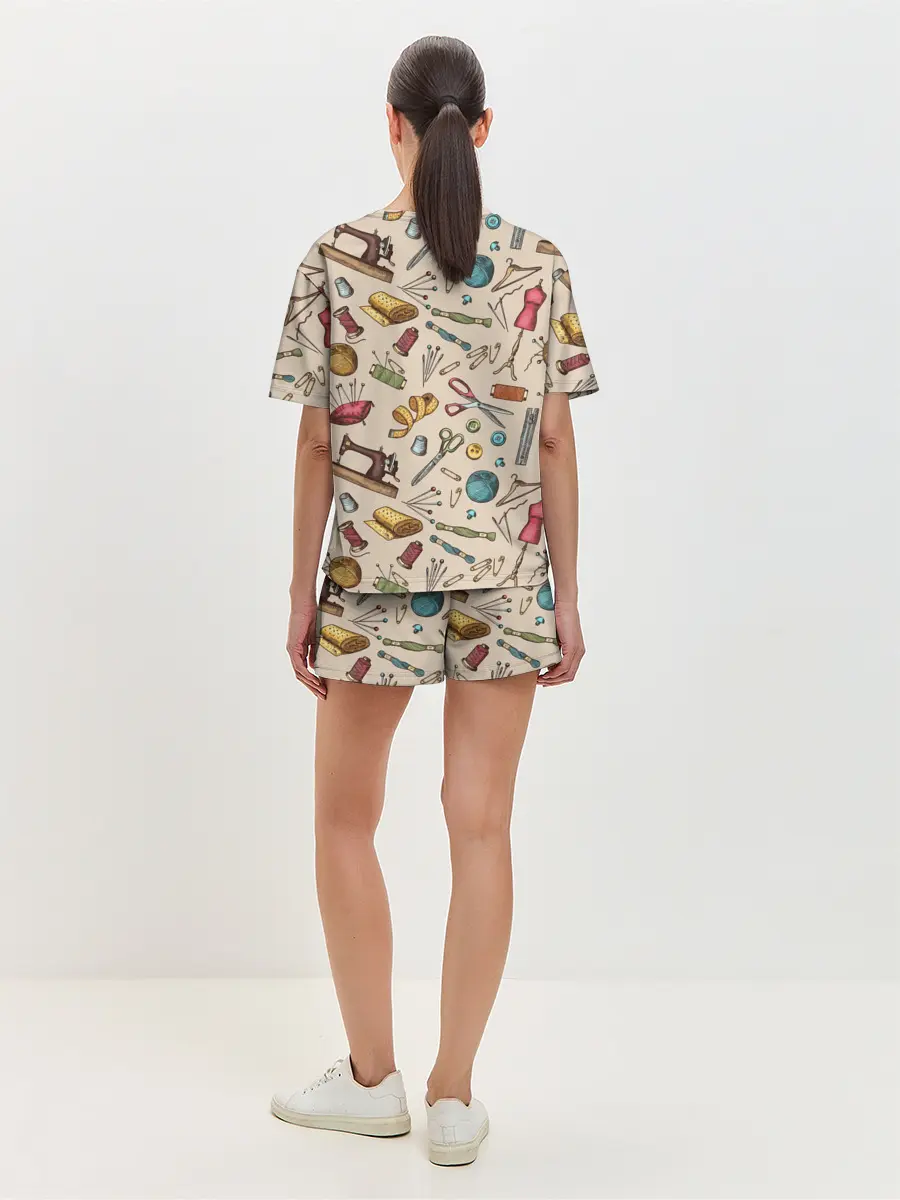 Женская пижама с шортами / предметы шитья