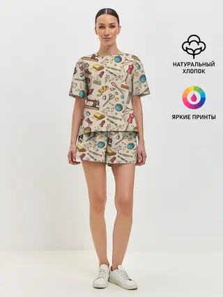 Женская пижама с шортами / предметы шитья