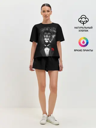 Женская пижама с шортами / Брутальный Лев