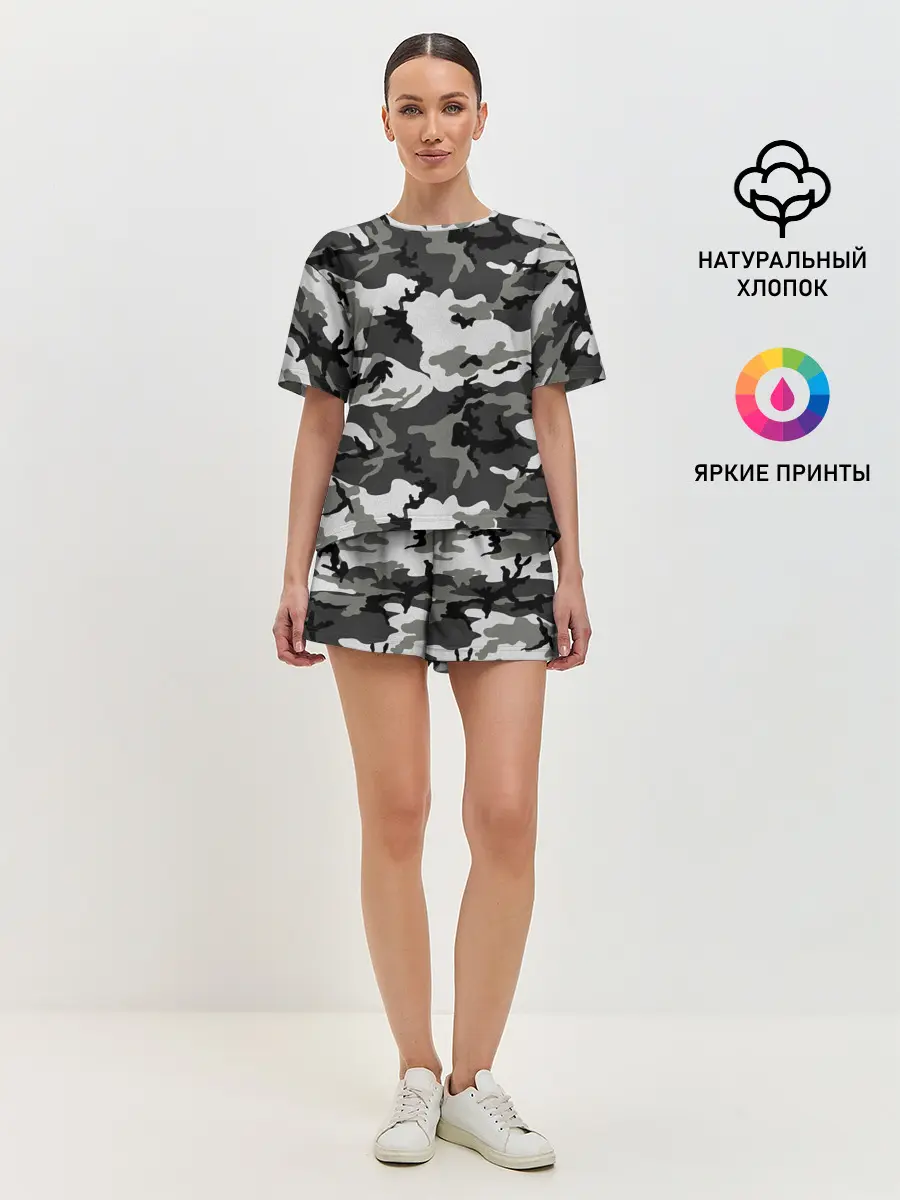 Женская пижама с шортами / Маскировка