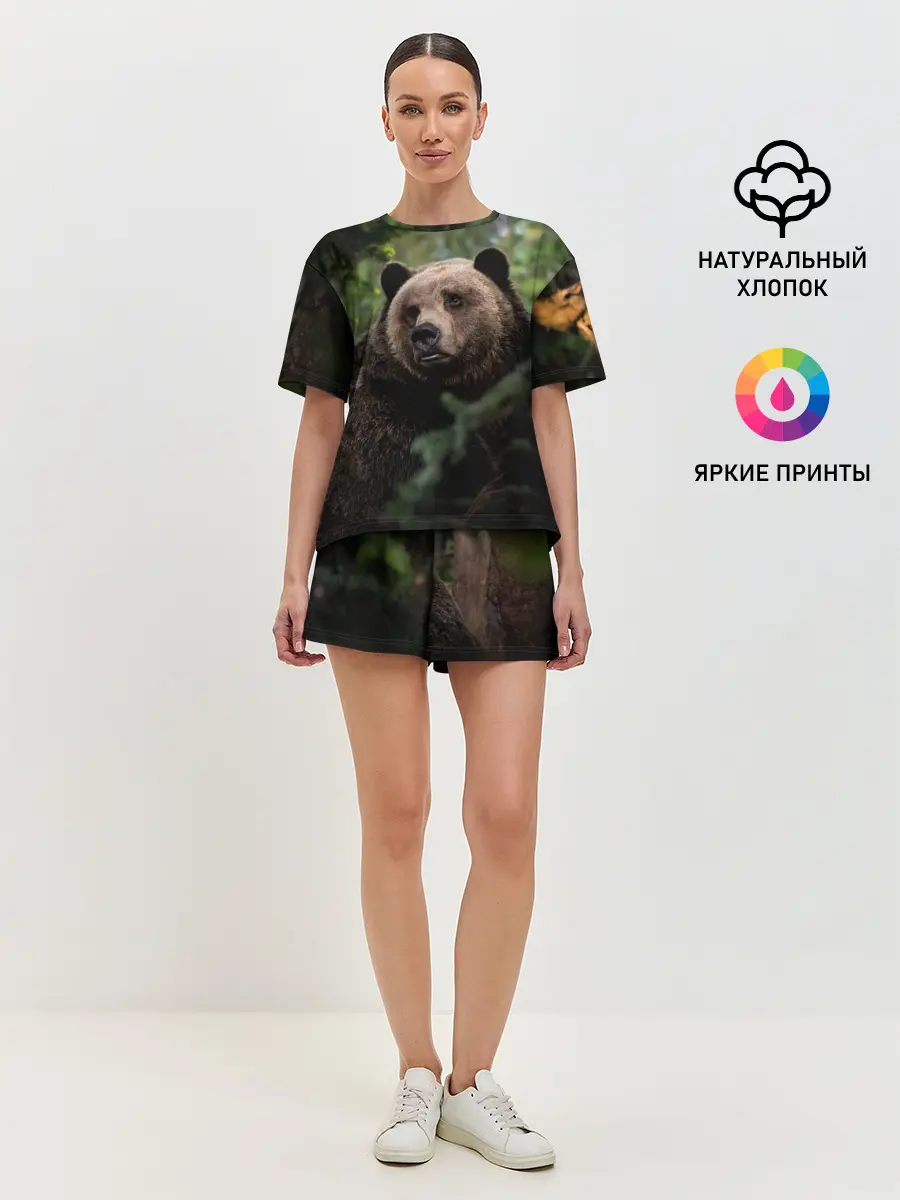 Женская пижама с шортами / Медведь