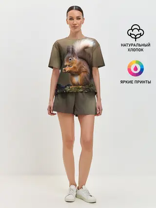 Женская пижама с шортами / Белка