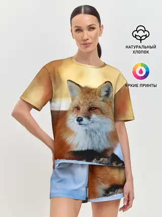 Женская пижама с шортами / Лиса