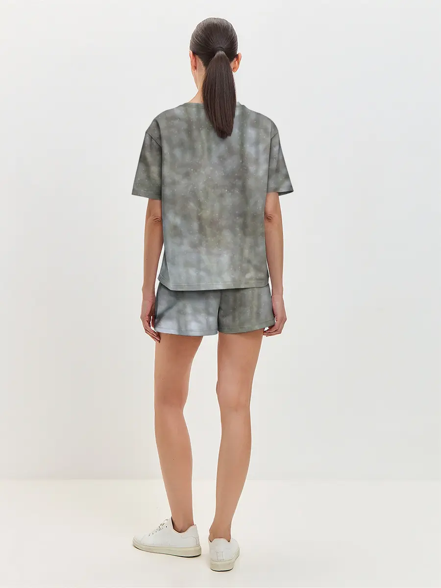 Женская пижама с шортами / Волк и снег