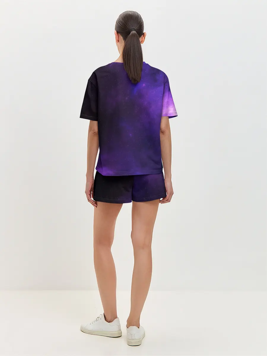 Женская пижама с шортами / Фиолетовая звезда