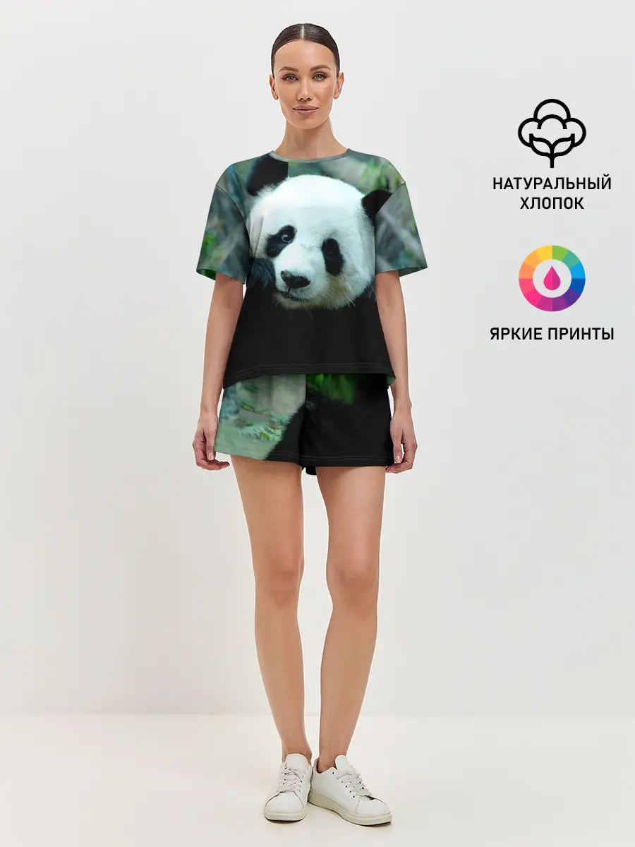 Женская пижама с шортами / Панда