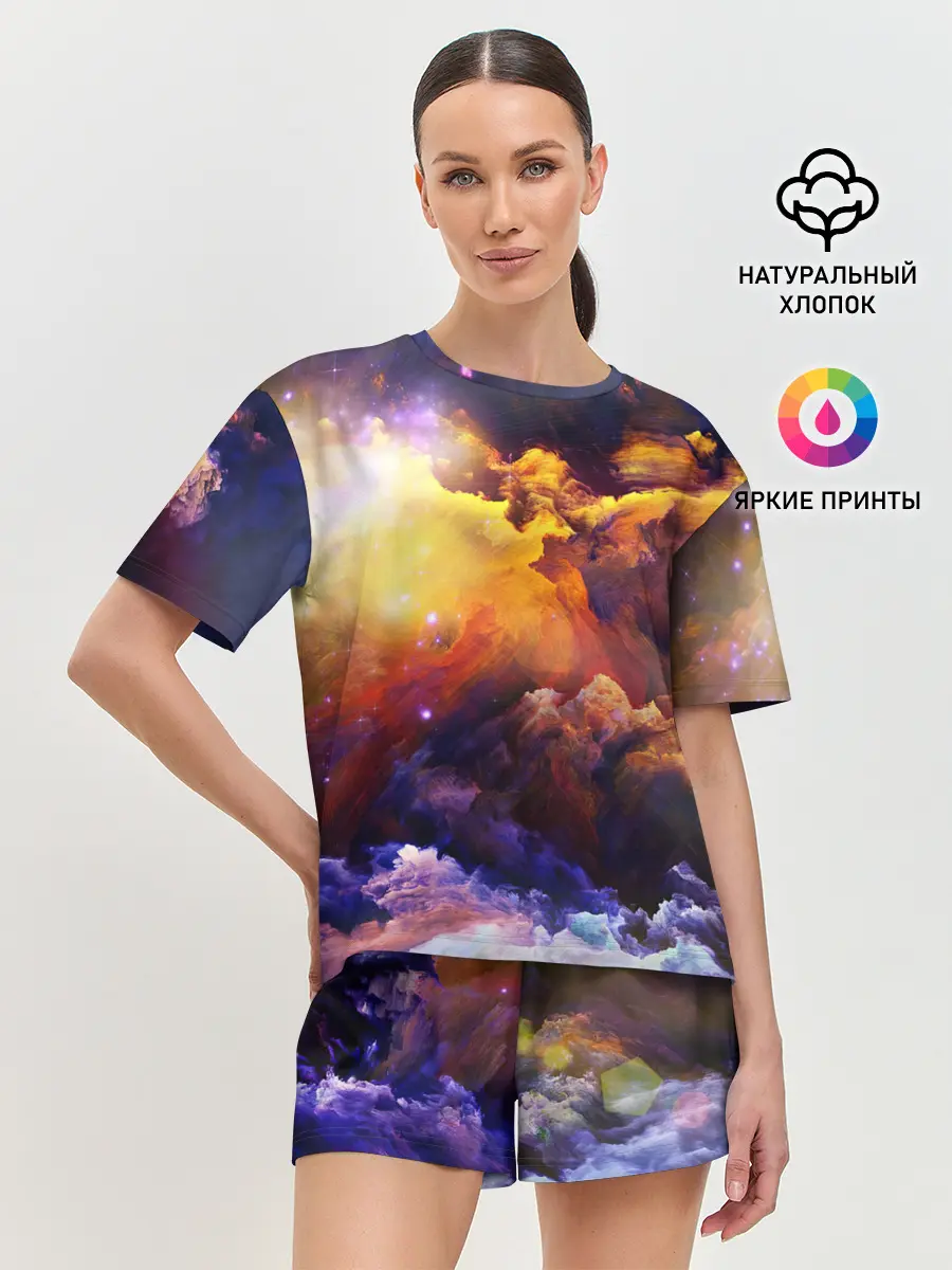 Женская пижама с шортами / Яркий свет