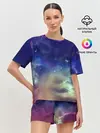 Женская пижама с шортами / Космическое сияние