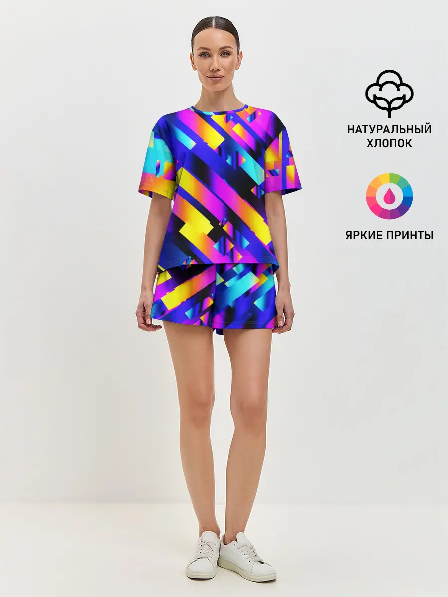 Женская пижама с шортами / Rectangle