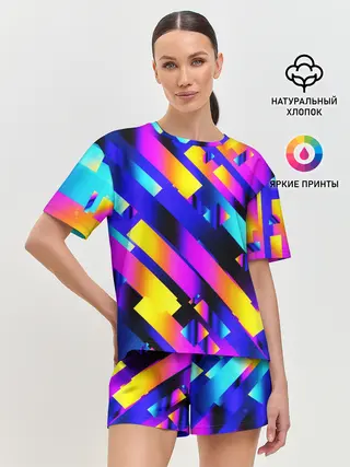 Женская пижама с шортами / Rectangle