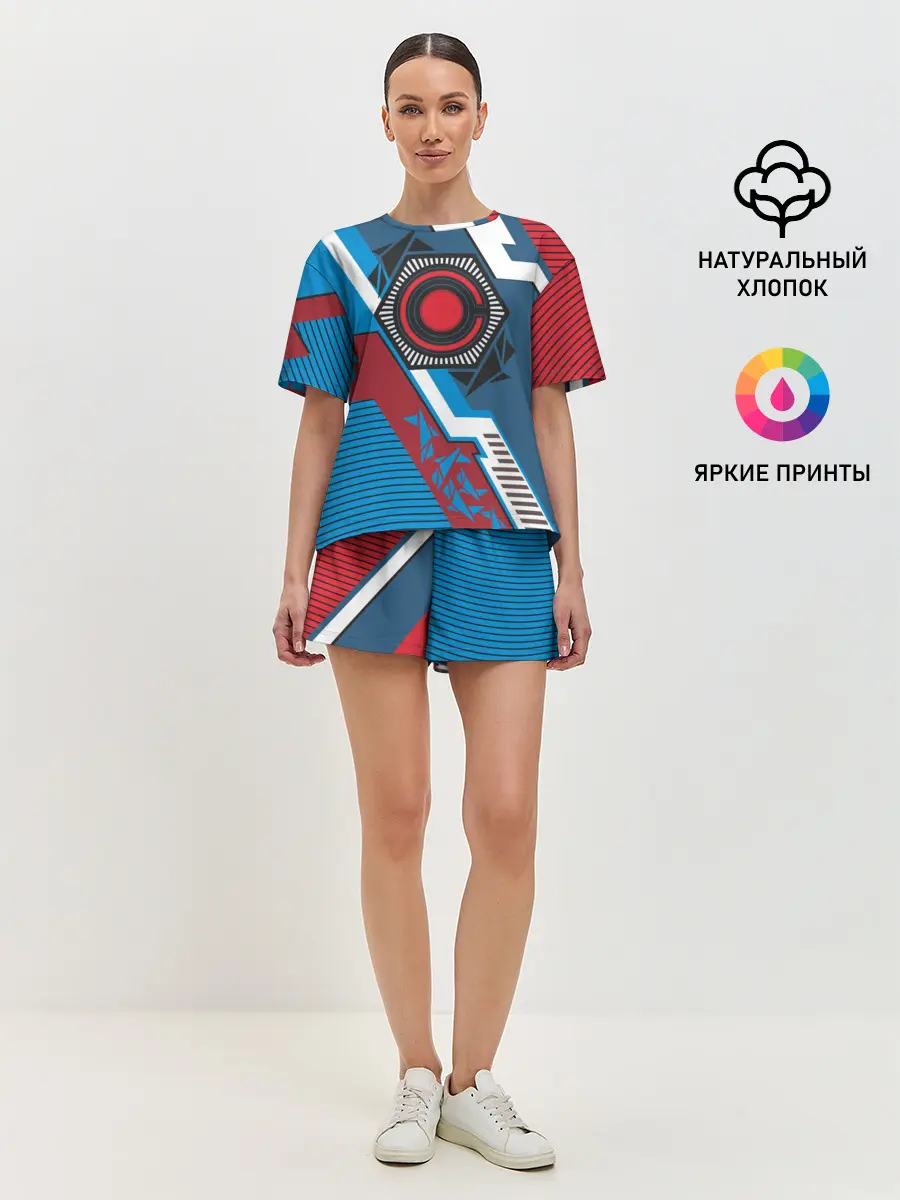 Женская пижама с шортами / Cyborg logo