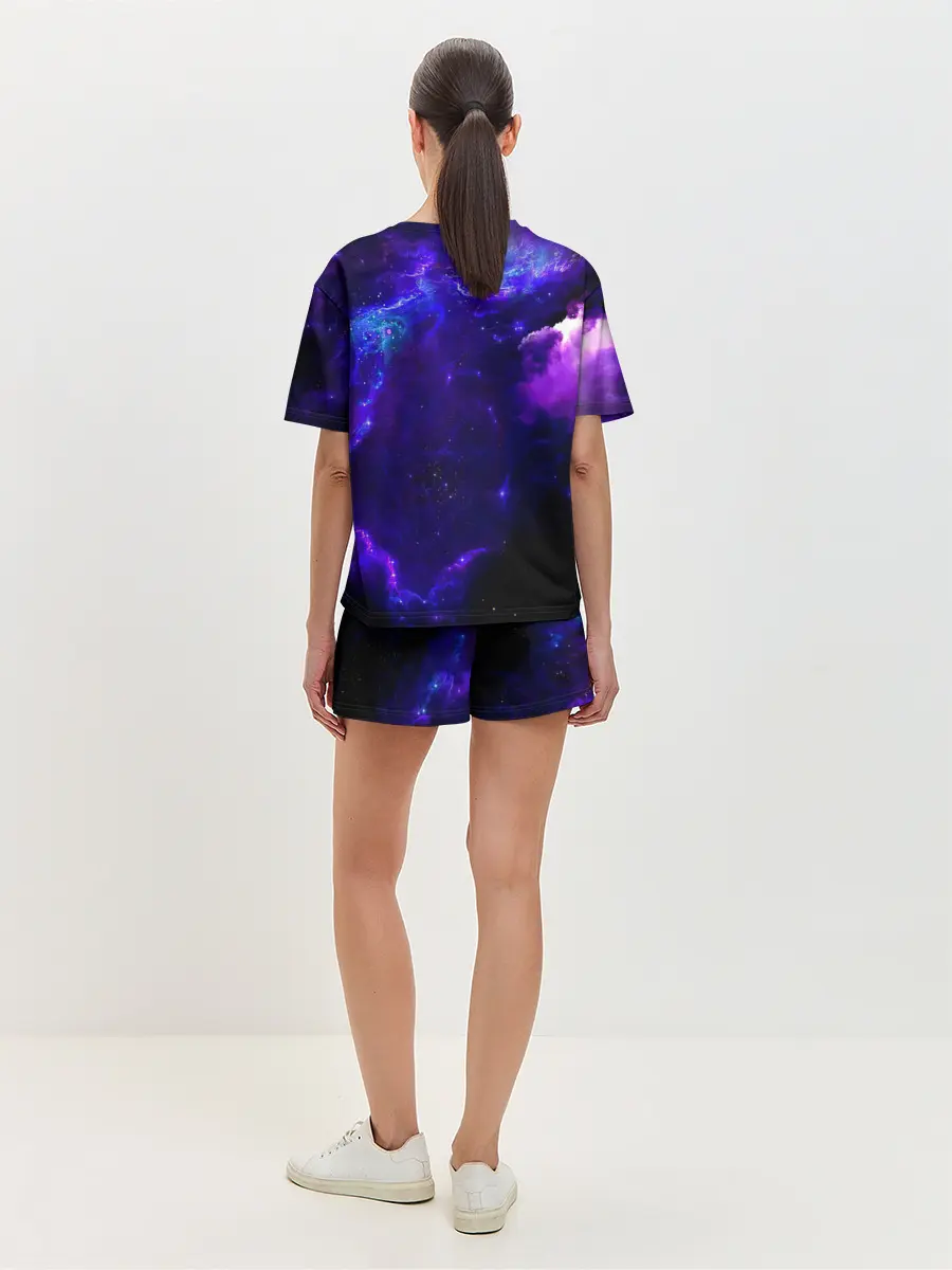 Женская пижама с шортами / Космическое небо