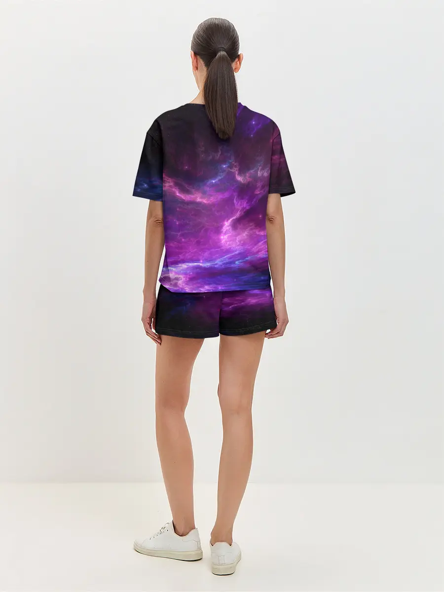 Женская пижама с шортами / Космическое небо