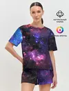 Женская пижама с шортами / Космическое небо