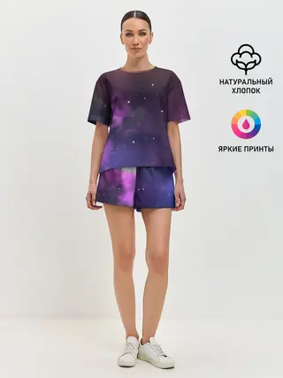 Женская пижама с шортами / Космические туманности
