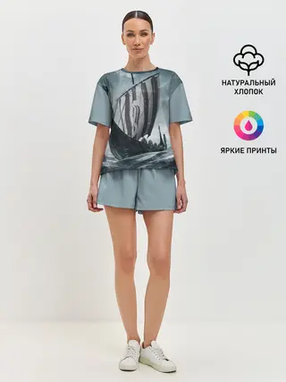 Женская пижама с шортами / Викинги
