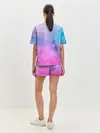 Женская пижама с шортами / Акварельные пятна