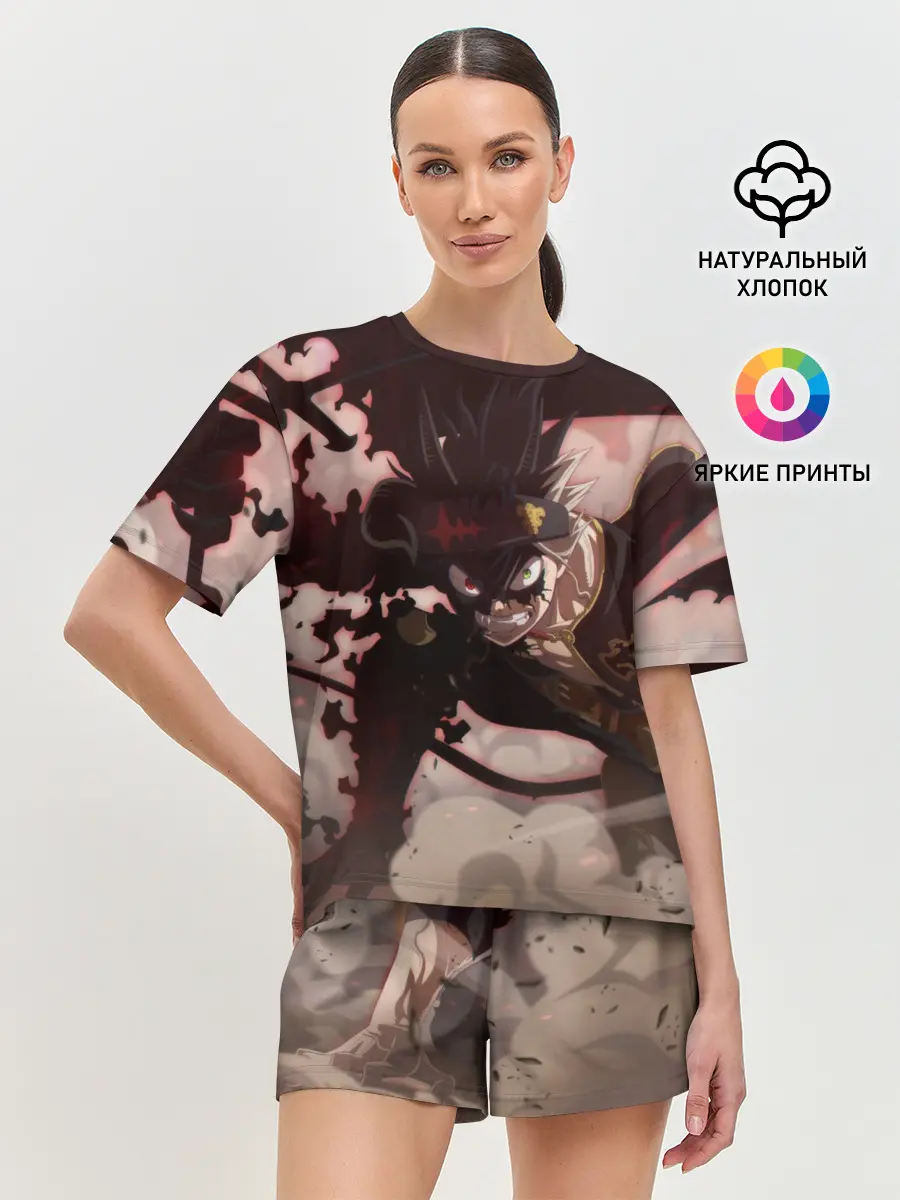 Женская пижама с шортами / Астер в боевой позе