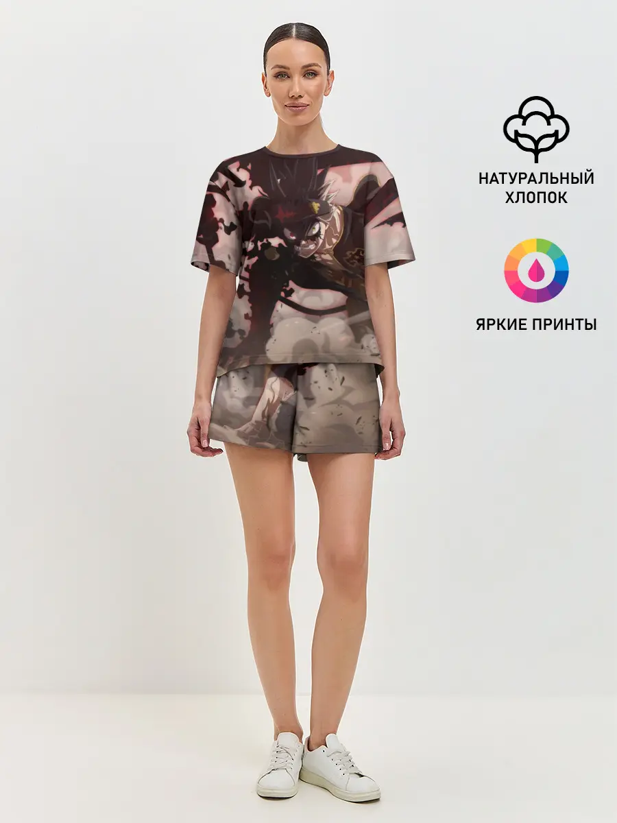 Женская пижама с шортами / Астер в боевой позе