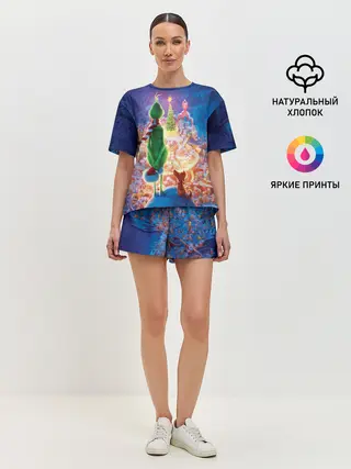 Женская пижама с шортами / Гринч похититель Рождества