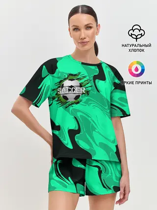 Женская пижама с шортами / Soccer