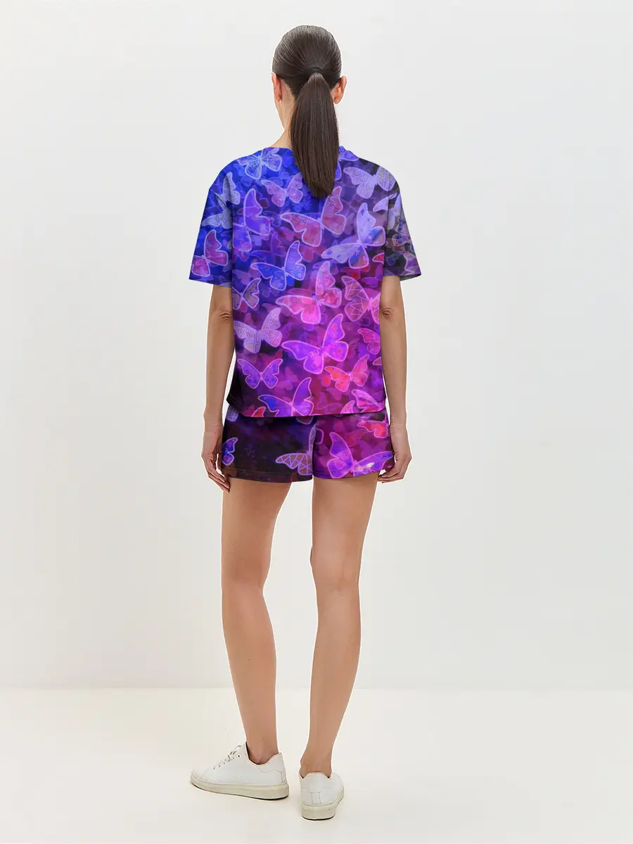 Женская пижама с шортами / Стеклянный рой