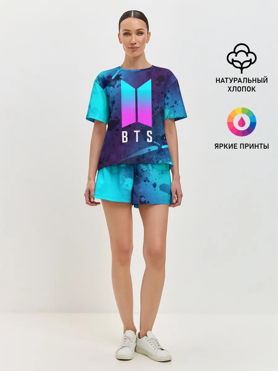 Женская пижама с шортами / BTS / БТС
