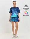 Женская пижама с шортами / Синяя Небо