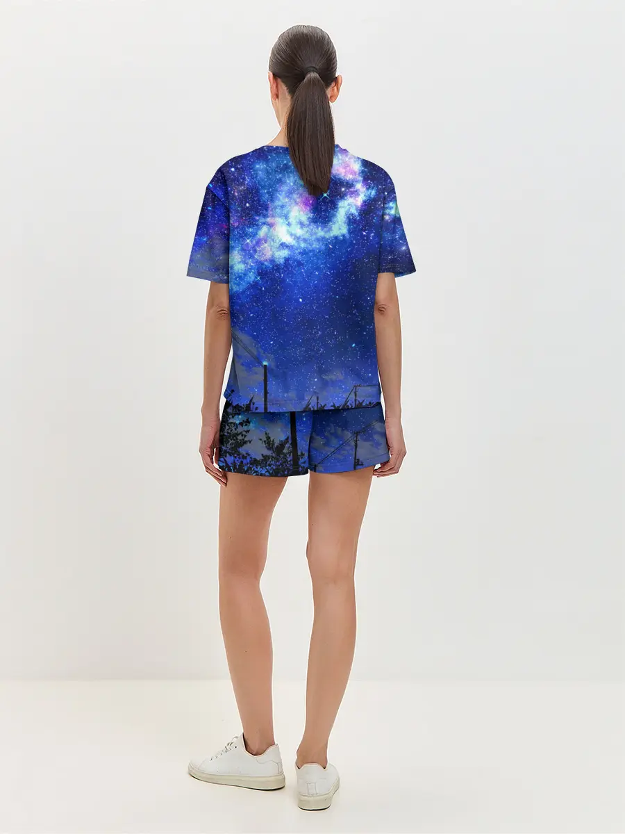 Женская пижама с шортами / Ночное Небо