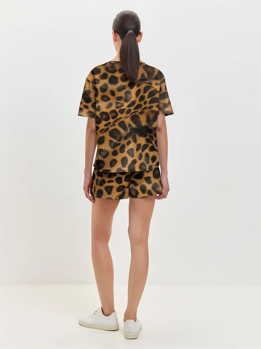 Женская пижама с шортами / Леопард