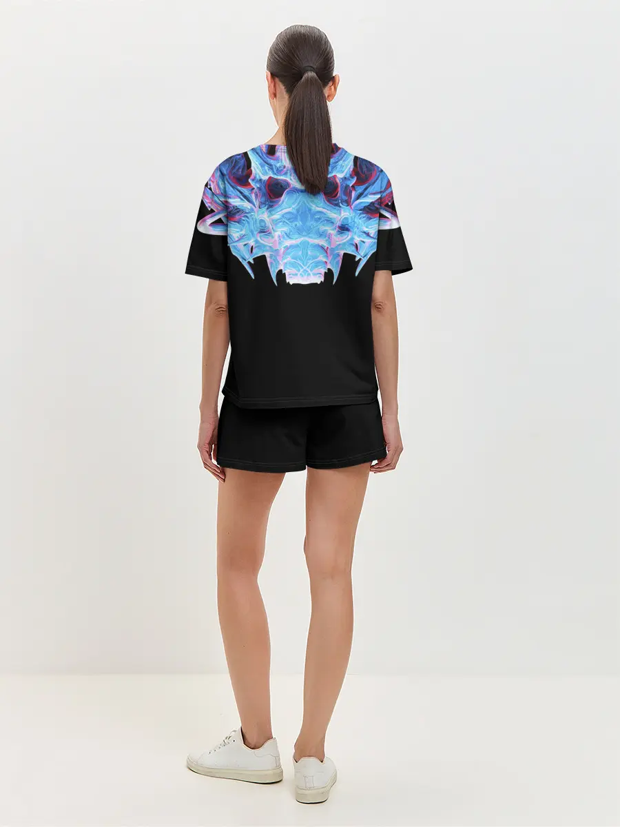 Женская пижама с шортами / Череп Психоделика