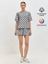 Женская пижама с шортами / Костюм в клетку