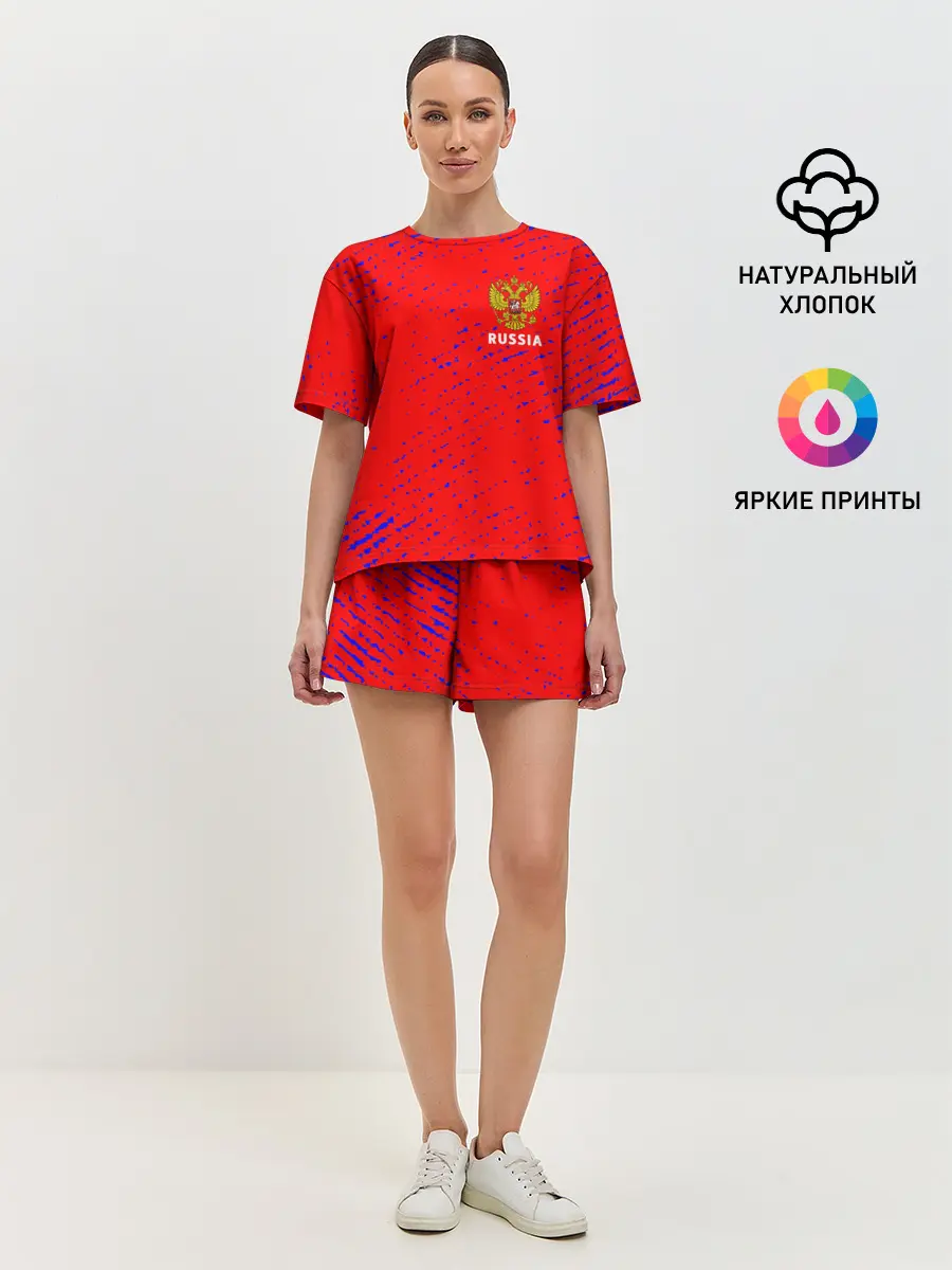 Женская пижама с шортами / RUSSIA / РОССИЯ