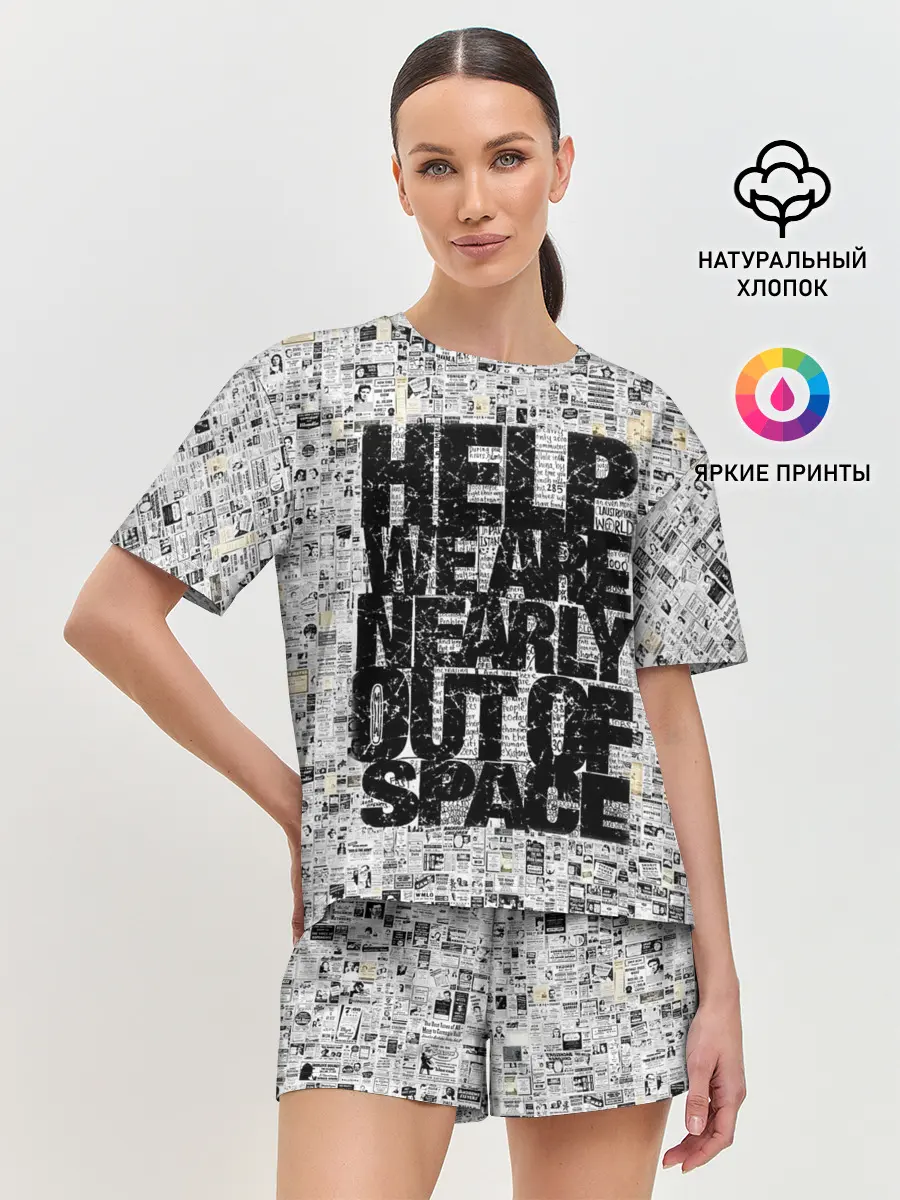 Женская пижама с шортами / Пресса