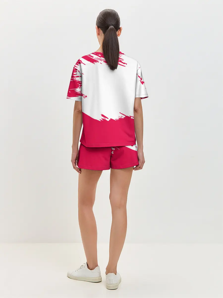 Женская пижама с шортами / Beastars белые линии