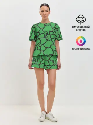 Женская пижама с шортами / БРОККОЛИ