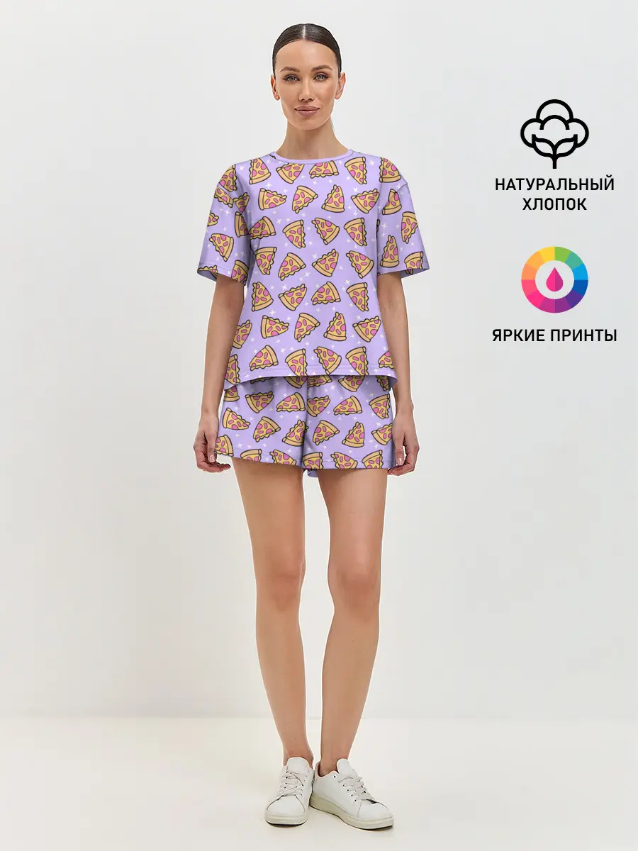 Женская пижама с шортами / ВОЛШЕБНАЯ ПИЦЦА