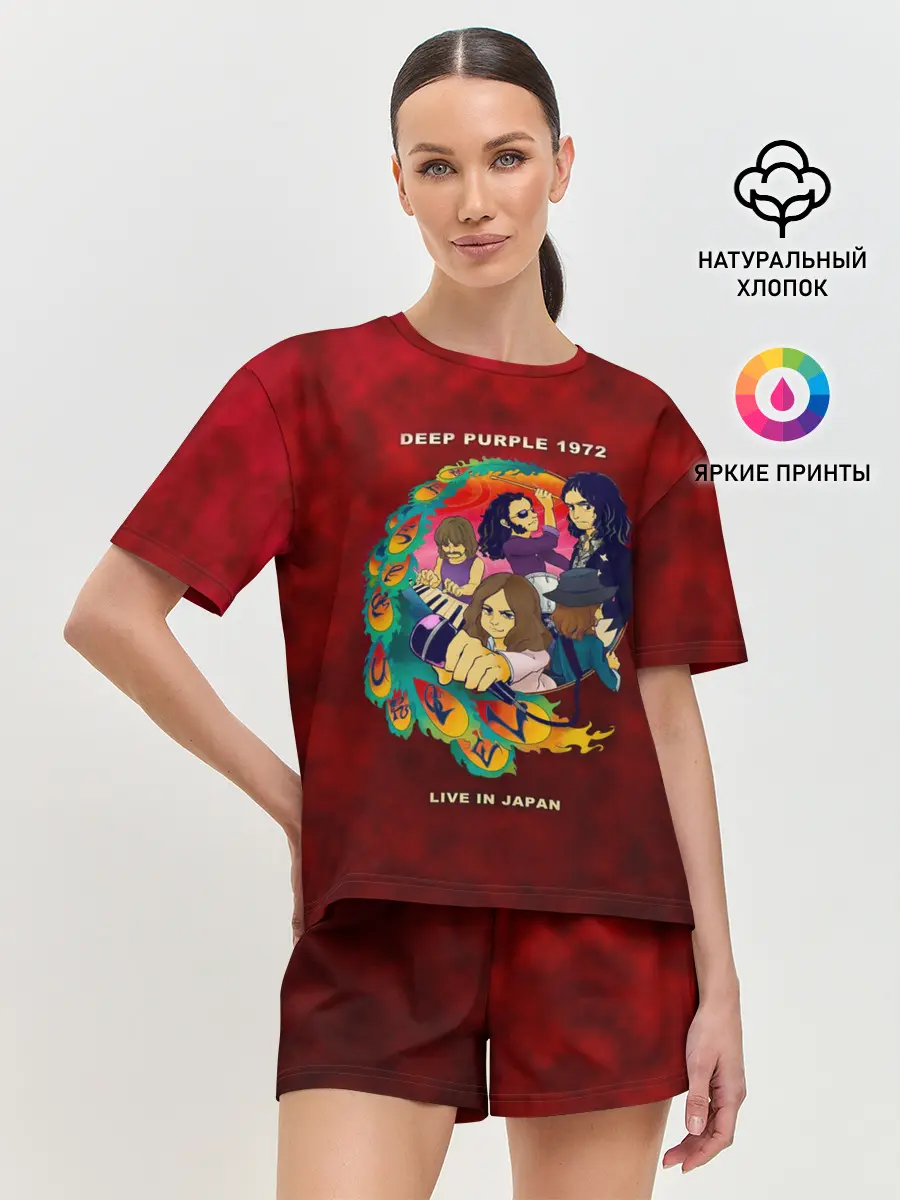 Женская пижама с шортами / Deep Purple