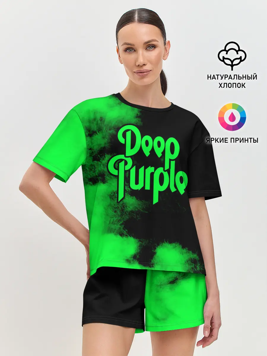 Женская пижама с шортами / Deep Purple