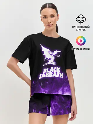 Женская пижама с шортами / Black Sabbath NEON
