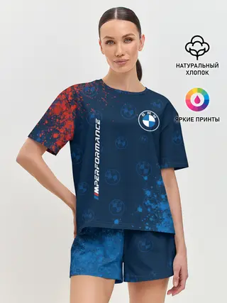 Женская пижама с шортами / BMW / БМВ