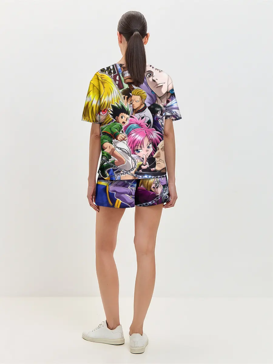 Женская пижама с шортами / МНого персонажей