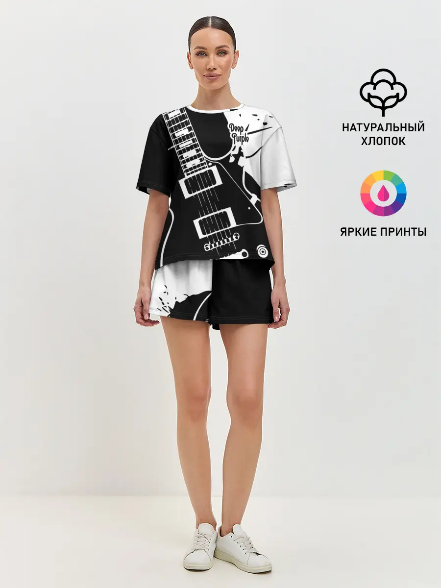 Женская пижама с шортами / Deep Purple