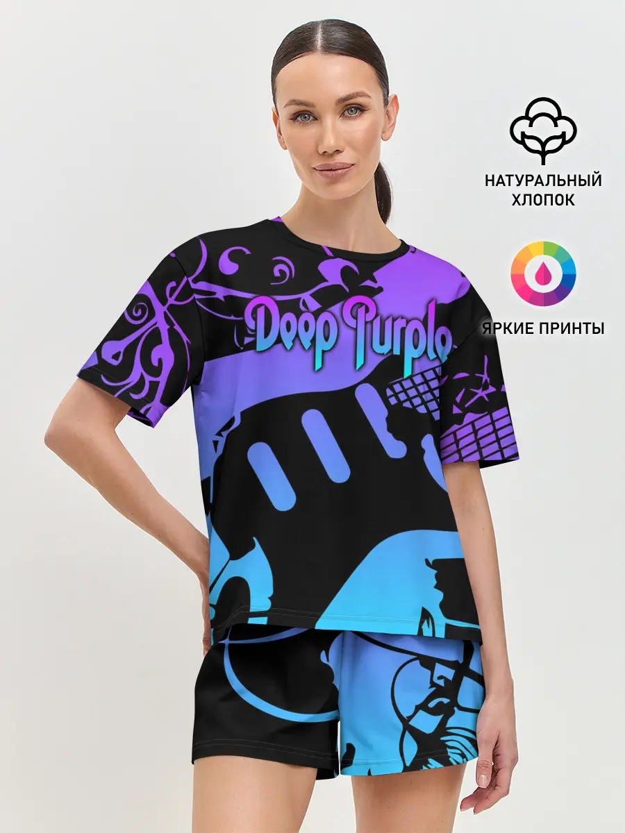 Женская пижама с шортами / Deep Purple