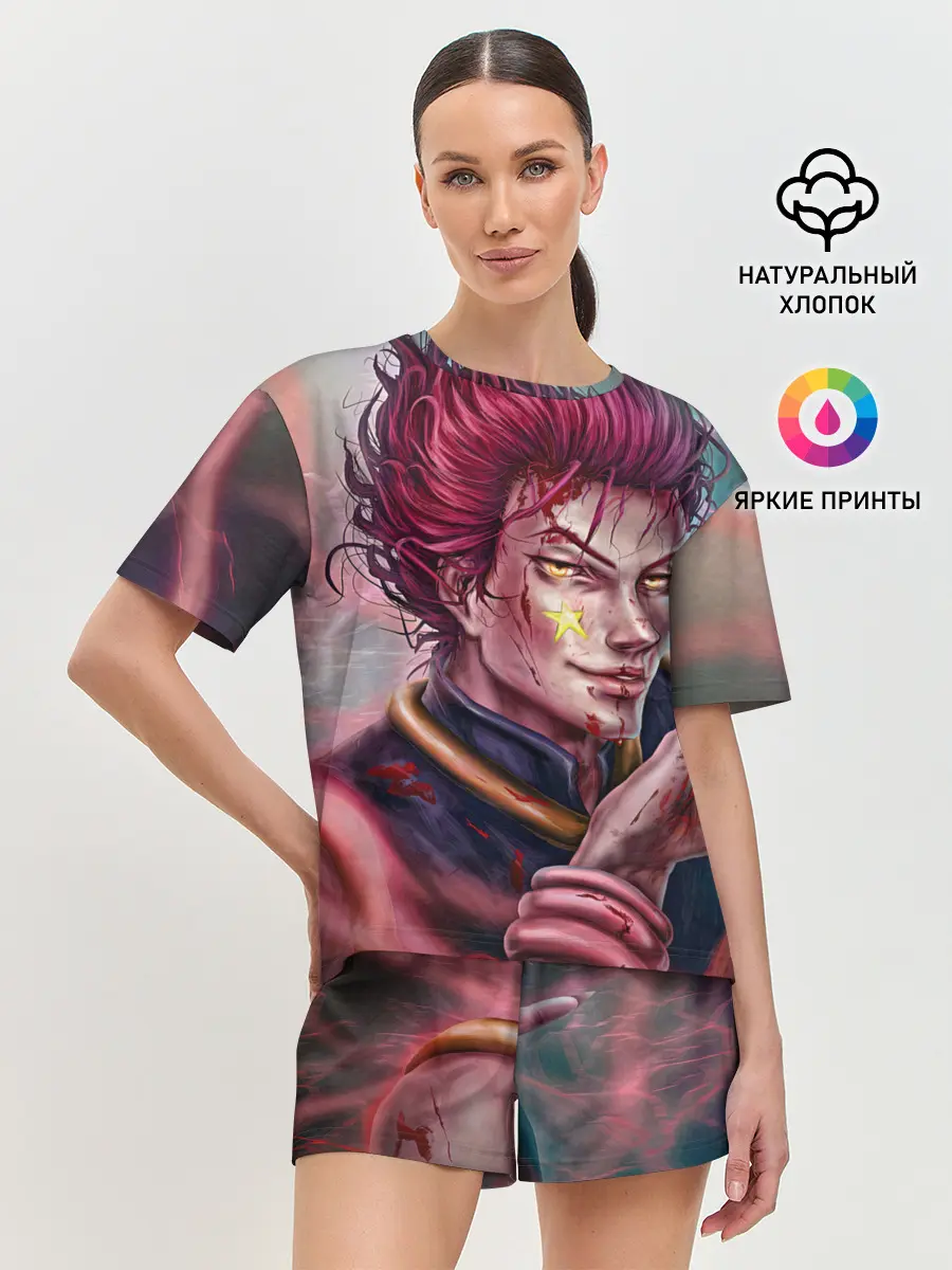 Женская пижама с шортами / Хисока Мороу реалистичный арт