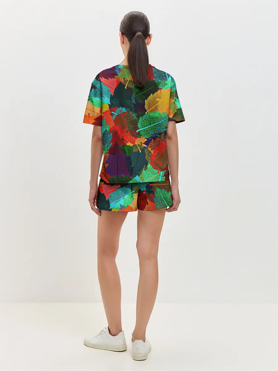 Женская пижама с шортами / Abstract Autumn Leaves
