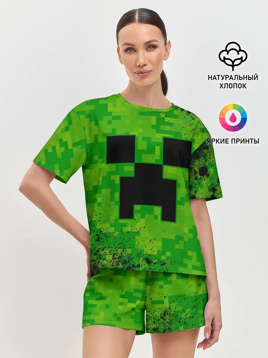 Женская пижама с шортами / MINECRAFT / МАЙНКРАФТ