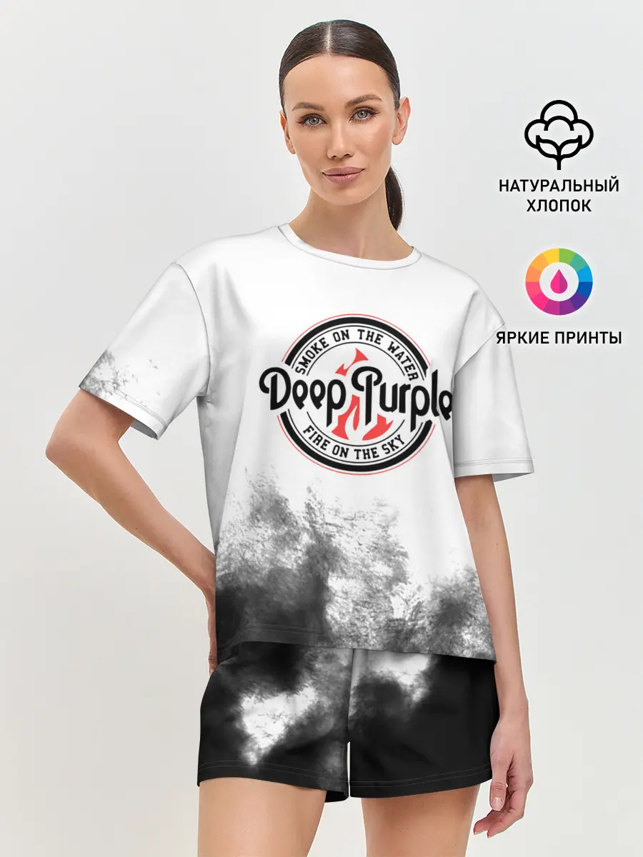 Женская пижама с шортами / Deep Purple