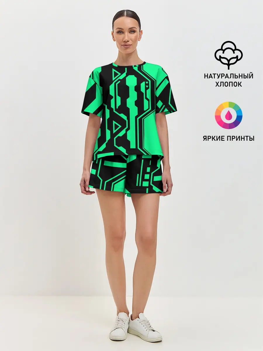 Женская пижама с шортами / КИБЕРПАНК