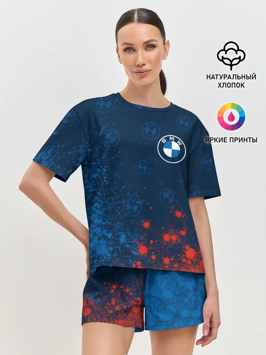 Женская пижама с шортами / BMW / БМВ